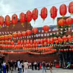 British Flags and Chinese Lanterns at Chinatown