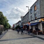 Rows of shops near Eyre Square