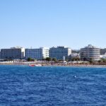 Beach resorts on the western coast of Rhodes